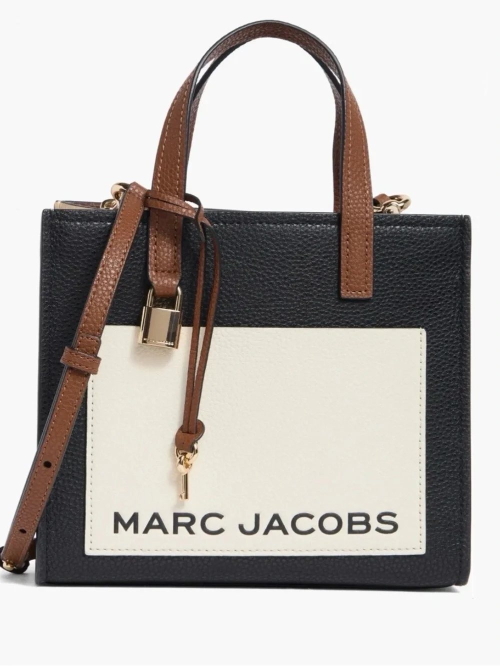 Latest Authentic Marc Jacobs  Mini Grind Color Block Tote Purse Crossbody Bag